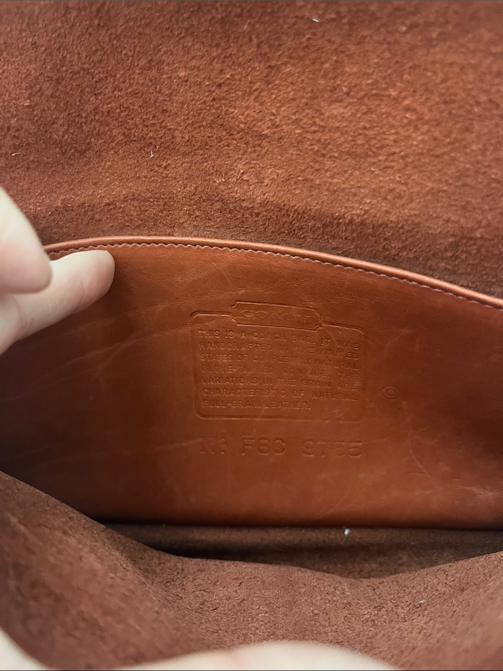Vintage Coach 9755 Penny Pocket Purse in brick red glove tanned leather - Picture 10 of 15